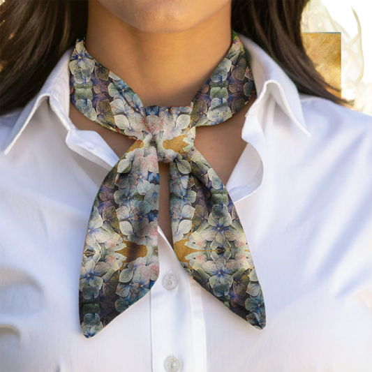 Tartan Hydrangea Buidhe: The Twilly Scarf