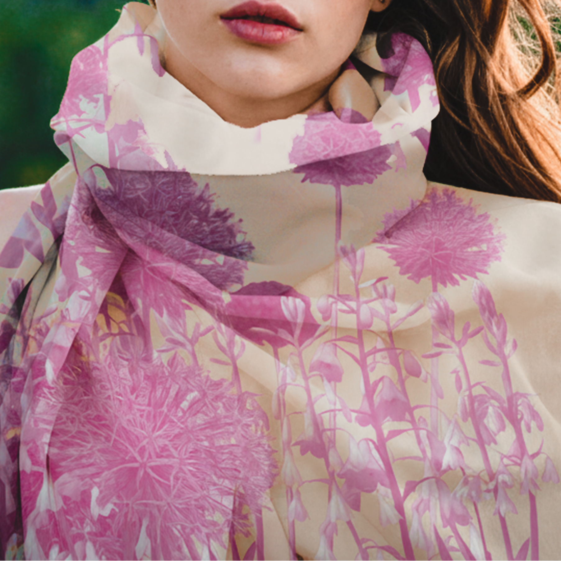 Prairie Pink: The Square Scarf in Cotton