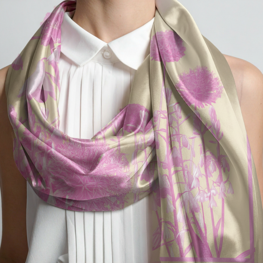 Prairie Pink: The Square Scarf in Silk