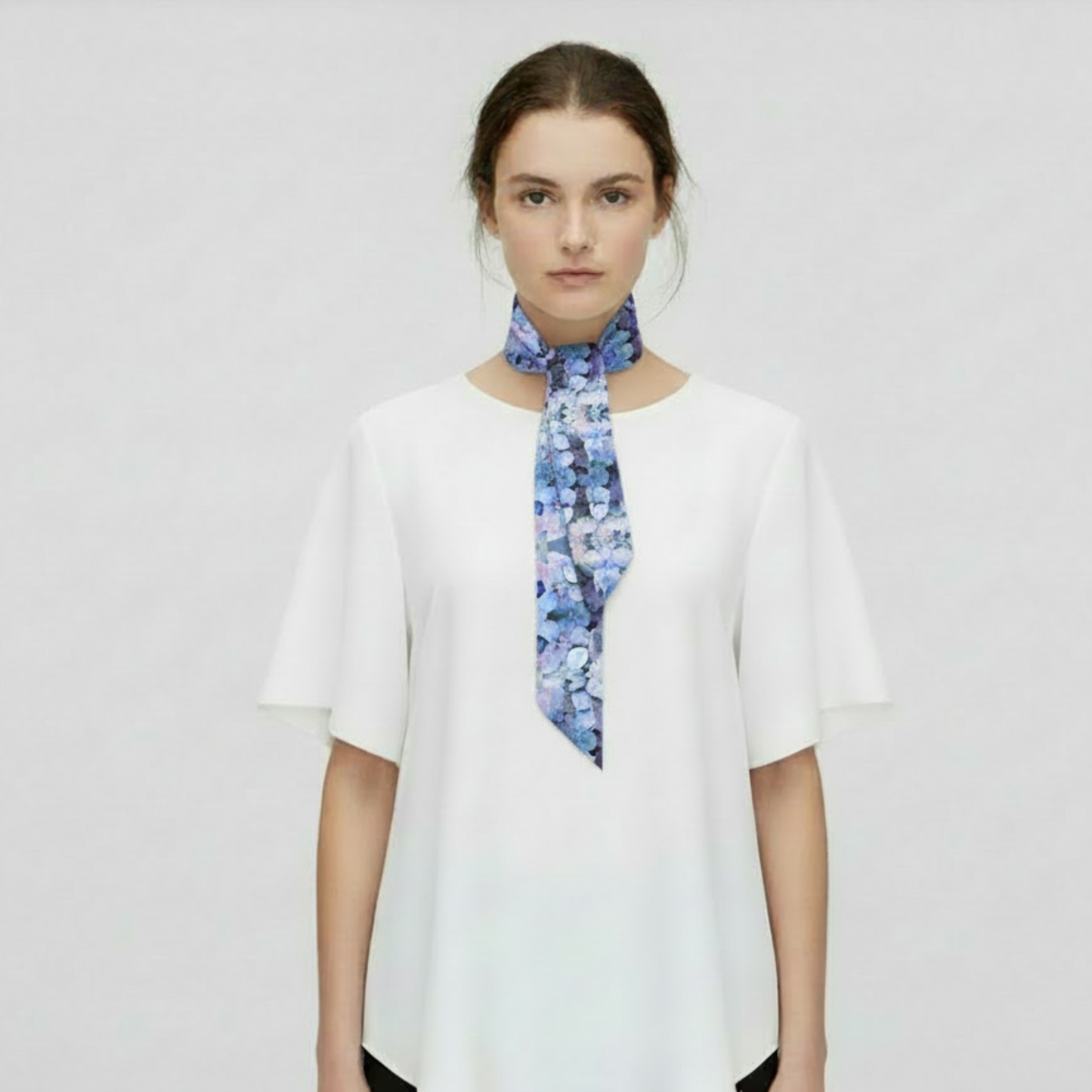 Tartan Hydrangea Gorm: The Twilly Scarf