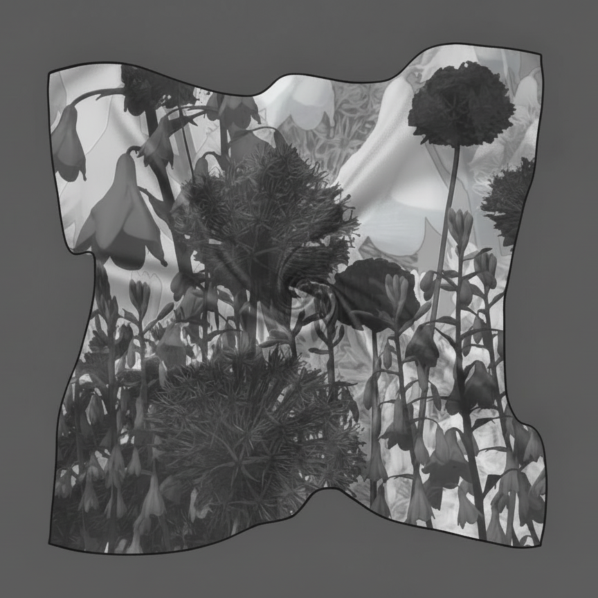 Decorative pillow with floral pattern on a gray background