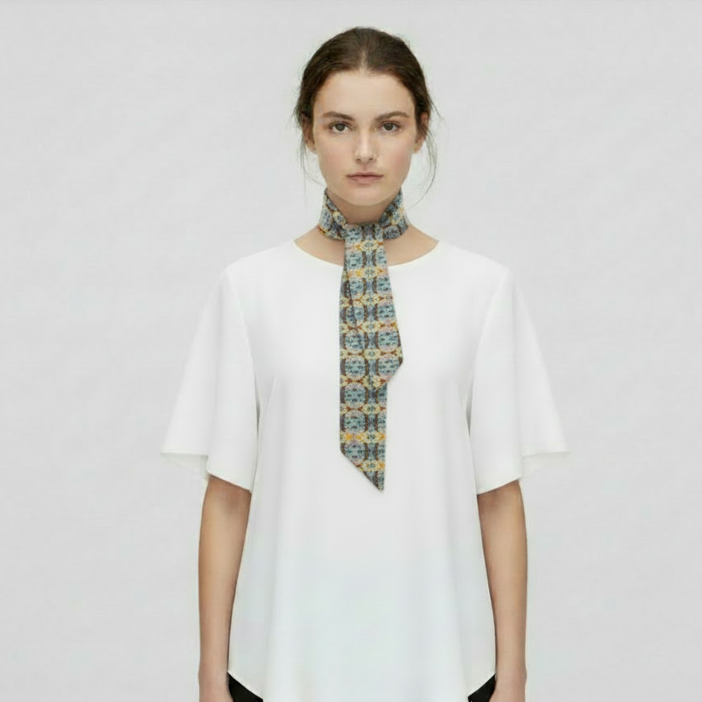 Tartan Hydrangea Buidhe: The Twilly Scarf