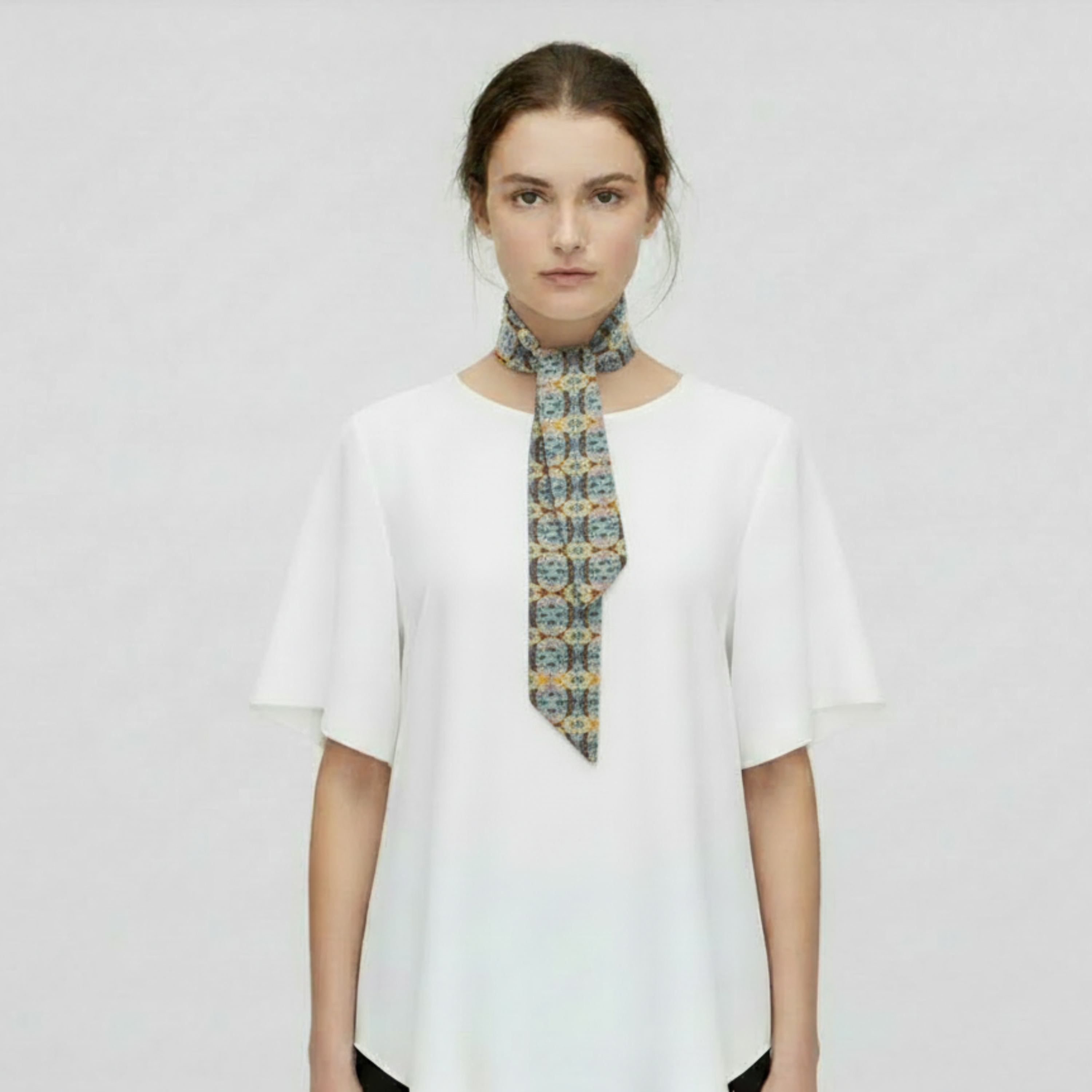Tartan Hydrangea Buidhe: The Twilly Scarf