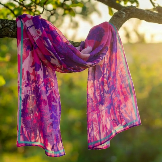 Fuchsia: Silk-Chiffon Scarves