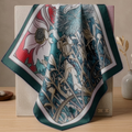 Teal Nouveau: Square Scarf